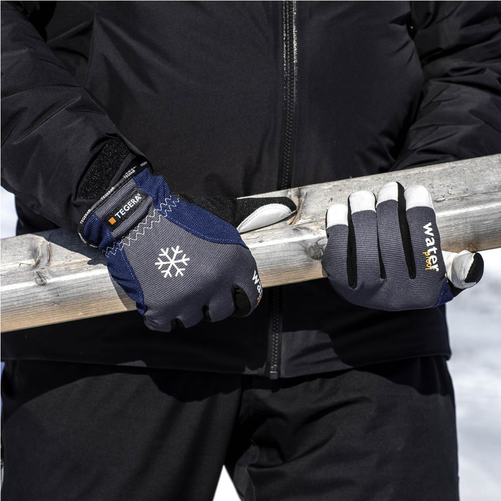 gefütterte wasserdichte handschuhe Tegera 295 Arbeitshandschuhe Leder Winterhandschuhe Gefüttert