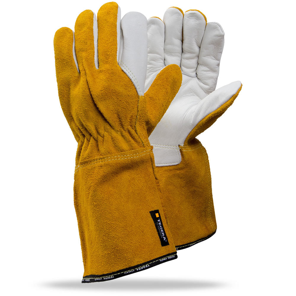 handschuhe hitzeschutz Tegera 8 Hitzeschutz Schweißer Handschuhe Weiß/Gelb