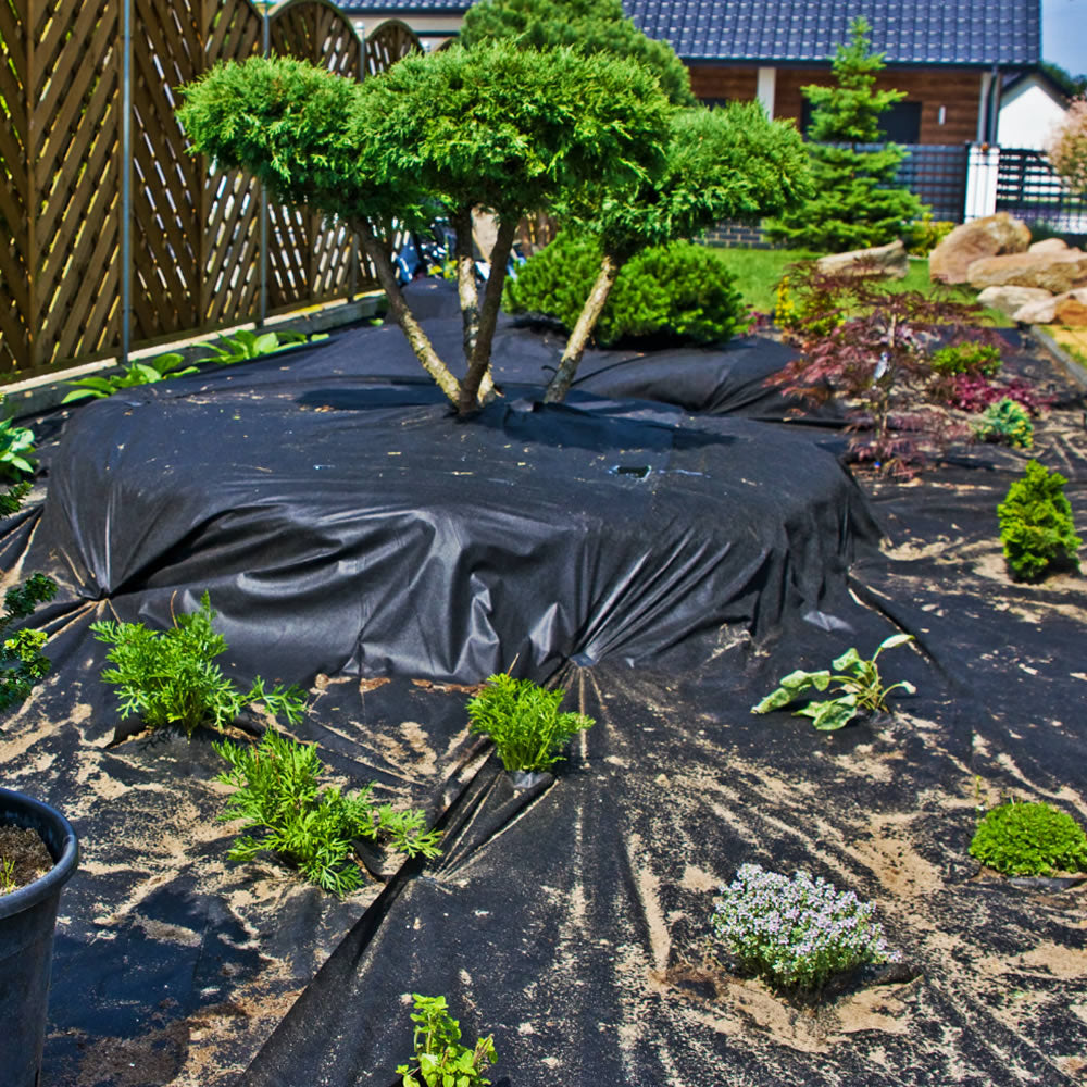 50m X 1m Unkrautvlies Gartenvlies Bodengewebe Unkrautfolie Mulchvlies 150g/m² - Foto 8