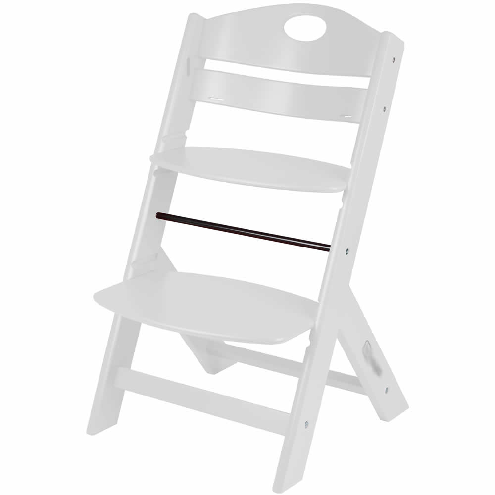 Holzhochstuhl Weiß Treppenhochstuhl BabyGo | Kinderhochstuhl Babyartikel Knirpsenland